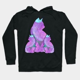 Pretty Watercolor Pattern, Purple/Pink/Green/Blue/Copper & Animal stickers! Hoodie